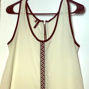 Maurices white and black tank